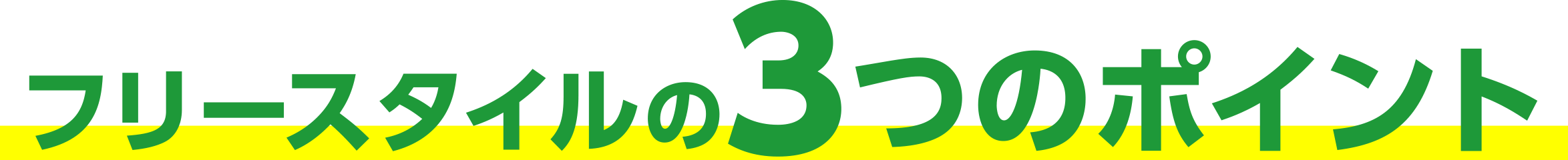 フリースタイル3つのポイント